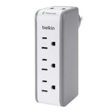 Belkin SurgePlus USB Swivel Surge Protector and Charger (Power strip with 3 AC Outlets, 2 USB Ports 2.1 AMP / 10 Watt) and rotating plug