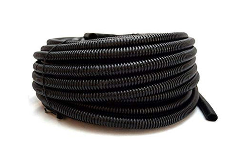 Wire Loom Black 20' Feet 3/8" Split Tubing Hose Cover Auto Home Marine