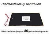 (Upgrade Version)Facon 12" x 18" Water Holding Tank Heater Pad With Automatic Thermostat Control for RV Camper Trailer 12V DC