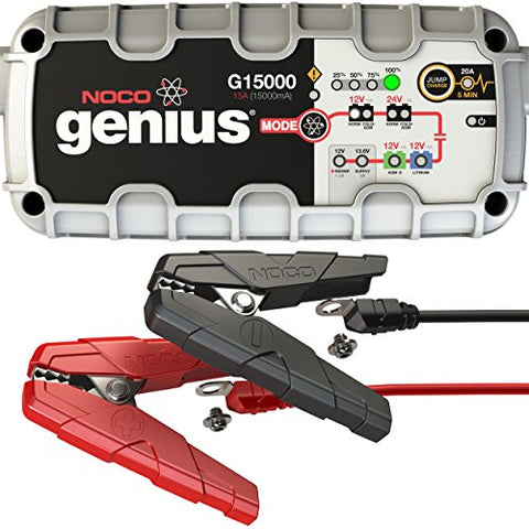 NOCO Genius G15000 12V/24V 15A Pro Series UltraSafe Smart Battery Charger