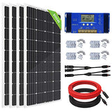 ECO-WORTHY 800 Watts Solar Panel Off Grid RV Boat Kit: 4pcs 195W Solar Panels + 60A PWM Charger Controller + 16Ft Solar Cable + Z Mounting Brackets