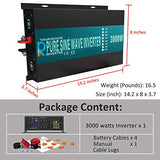 WZRELB 3000w Pure Sine Wave Solar Power Inverter Home Power supply Car Inverter Generator