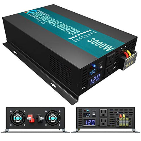 WZRELB 3000w Pure Sine Wave Solar Power Inverter Home Power supply Car Inverter Generator