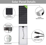ECO-WORTHY 800 Watts Solar Panel Off Grid RV Boat Kit: 4pcs 195W Solar Panels + 60A PWM Charger Controller + 16Ft Solar Cable + Z Mounting Brackets