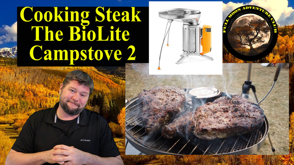 Cooking A Steak With The BioLite Camp Stove 2 - Time And Wood Used