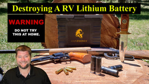 Destroying A RV Lithium Battery - Fire Safety Check - Shotgun VS Lion Energy Safary UT 1300