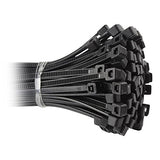 Cable Matters (Combo Pack) 200 Self-Locking 6+8+12-Inch Nylon Cable Ties (Tie Wraps/Zip Ties) in Black & White