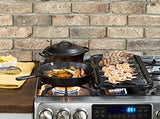 Lodge Pro-Grid Cast Iron Grill and Griddle Combo. Reversible 20" x 10.44" Grill/Griddle Pan with Easy-Grip Handles